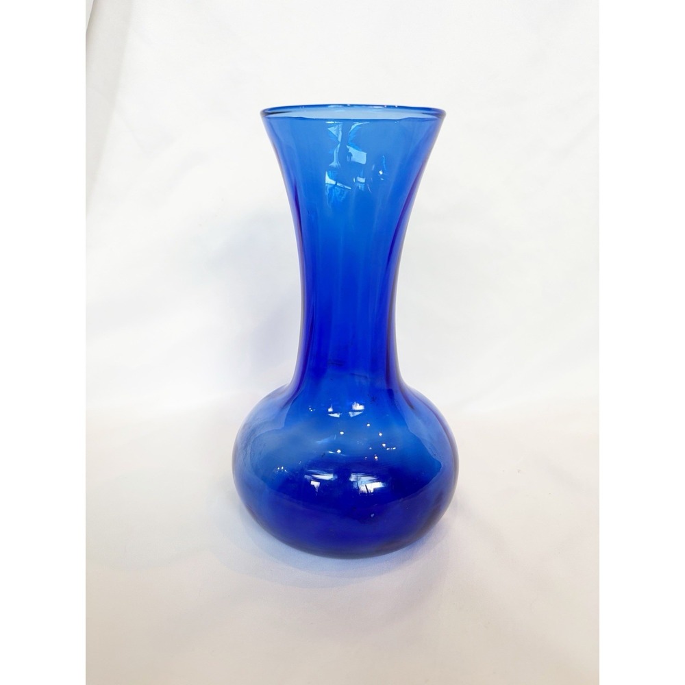 INDIANA GLASS COBALT BLUE 8" VASE